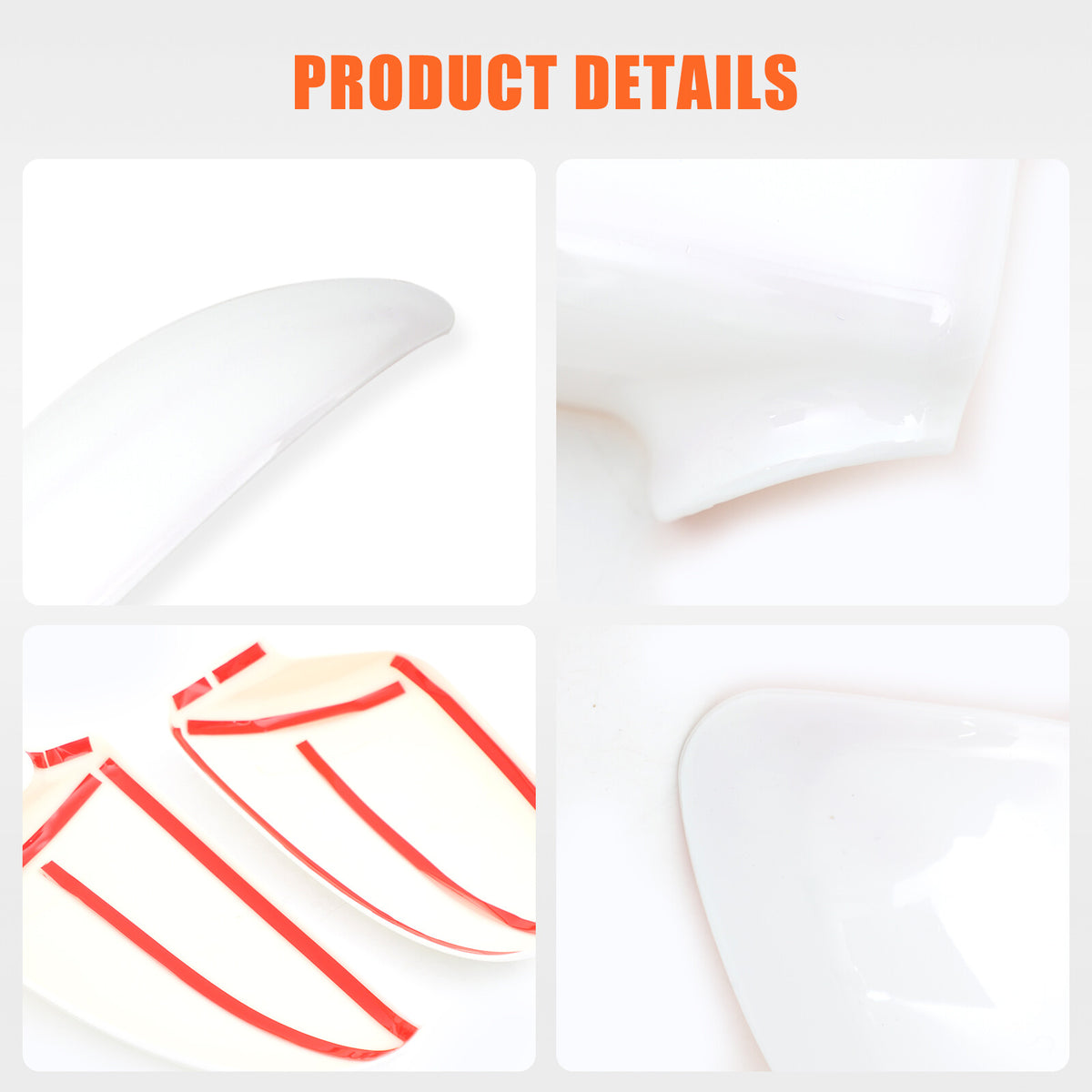 White ABS Exterior Rearview Mirror Cover For Mercedes Benz Smart 2009-2015 6