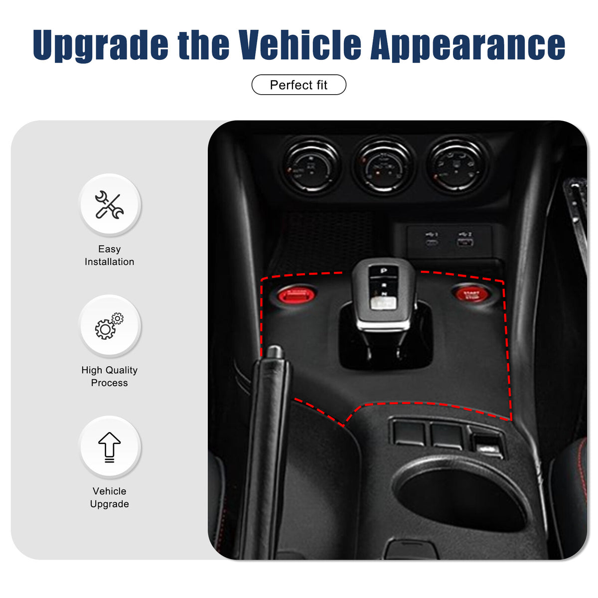 Real Carbon Fiber Gear Shift Panel Cover Trim For Nissan Z RZ34 400Z 23-2025 10