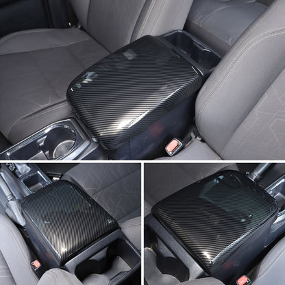 ABS Carbon Fiber Center Console Armrest Box Cover For Toyota Tacoma 2016-23 17