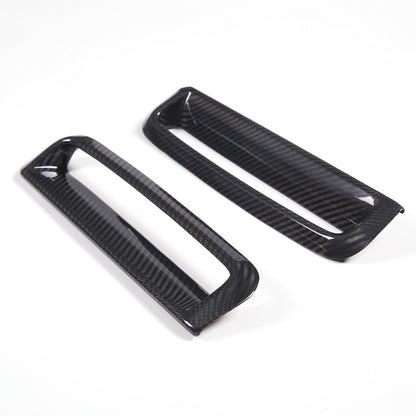 Real Carbon Fiber Front Fog Light Decor Cover Trim For BMW 4 series G26 2022-25 5