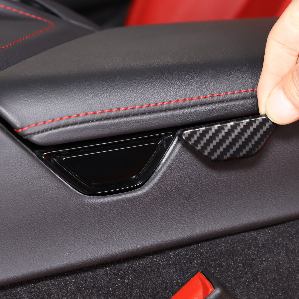 Carbon Fiber ABS Interior Full Decor Cover Trim Kit For Corvette C8 2020-2025 - Styles 11-15 60