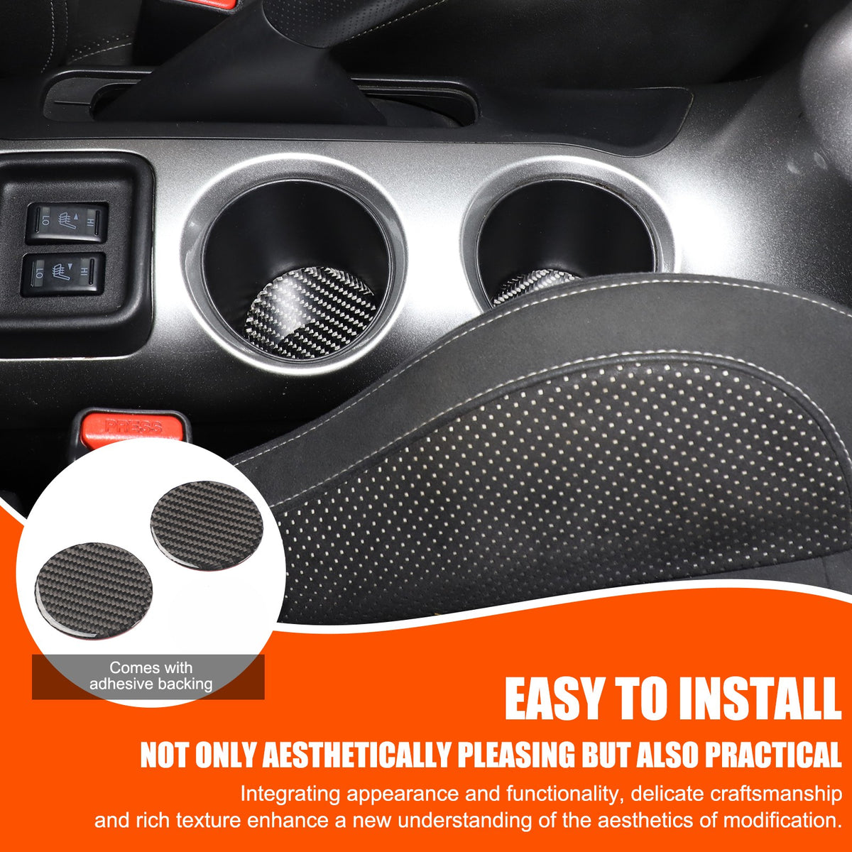 Soft Carbon Fiber Interior Center Console trim Sticker For Nissan Juke 2011-2019 180