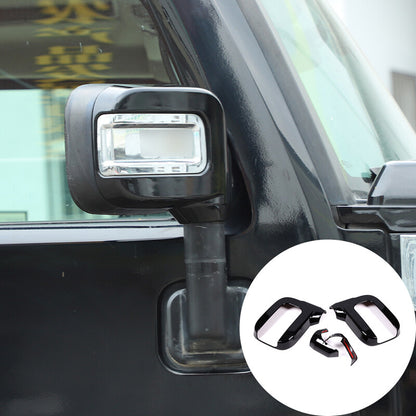 Glossy Black Side Door Mirror Cover Trims Moulding For 2003-09 Hummer H2 SUV SUT 3