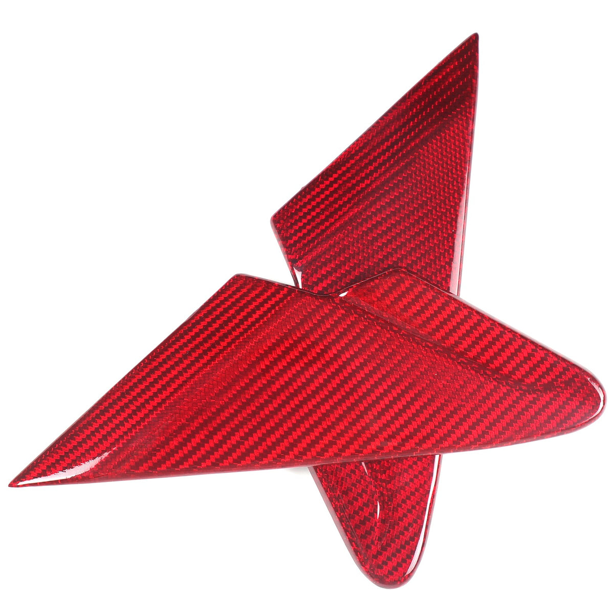 Red Real Carbon Fiber Front A-Pillar Triangle Trim For Subaru WRX Levorg 2022+ 18