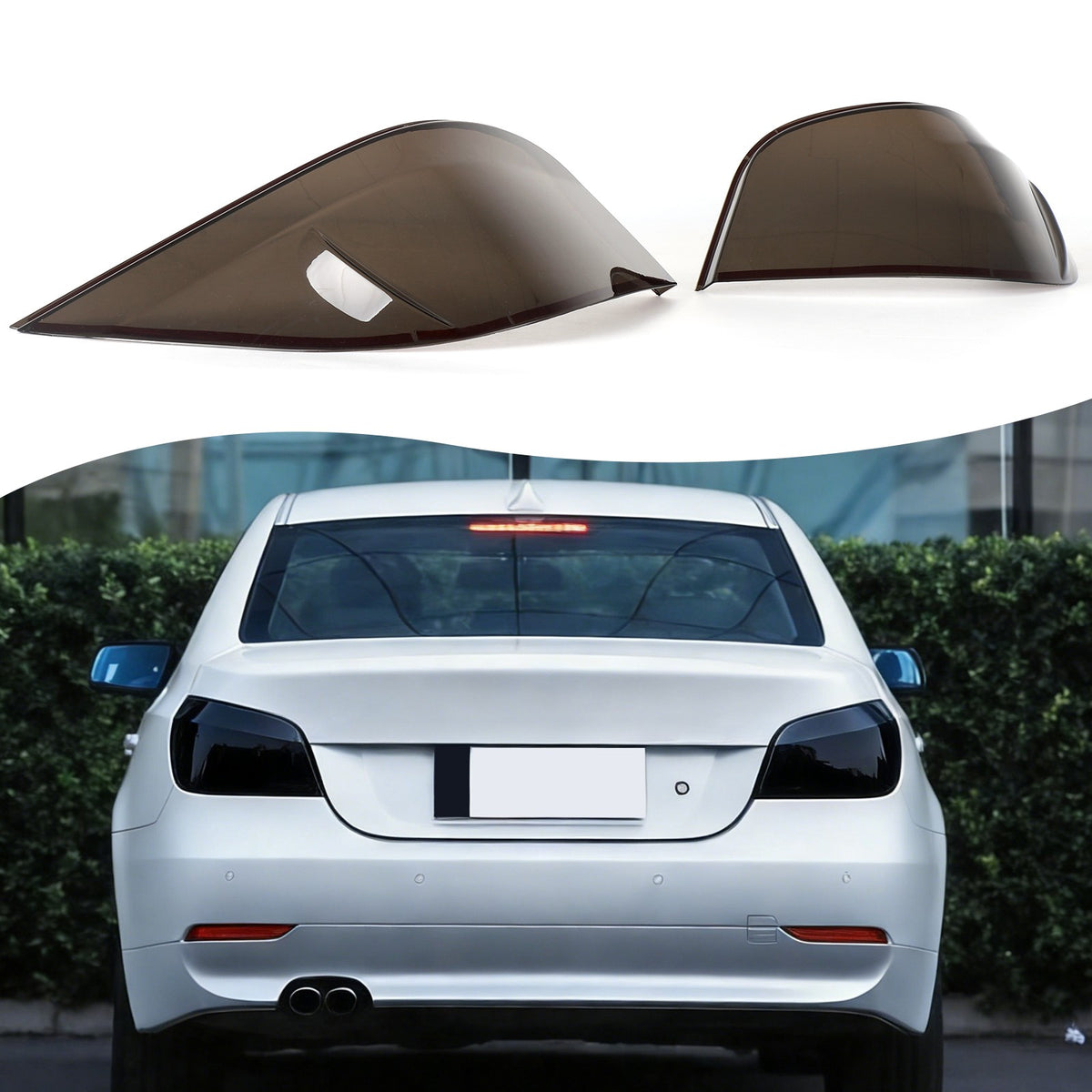 Smoked Black Taillight Blackout Trim Cover For BMW 5 Series E60/M5 2004-10 US 15