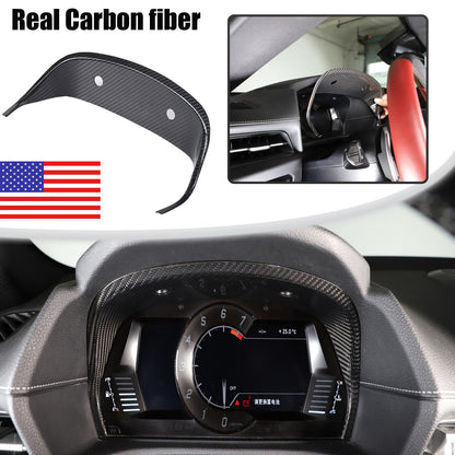 Real Carbon Fiber Dashboard Instrument Cover Trim For Toyota Supra A90 2019-22 1