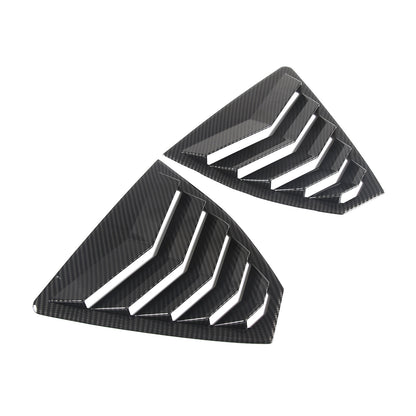 ABS Carbon Fiber Rear Window Louvers Shutter Blinds Trim For Subaru WRX VB 22-24 15