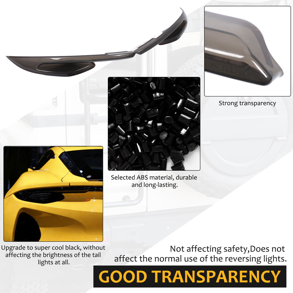 Smoked Black Rear Tail Light Guard Cover Trim For Lotus Emira V6 I4 2021-2025 US 10
