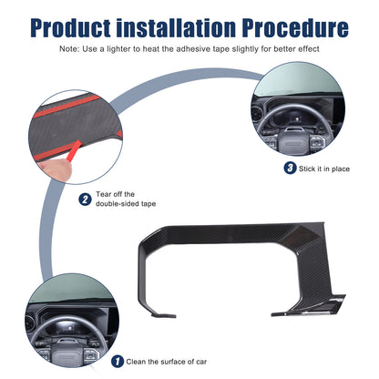 Real Carbon Fiber Dashboard Instrument Trim For Land Cruiser Prado LC250 24+ 23