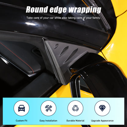 Matte Real Carbon fiber Window A Pillar Triangle Cover Trim for Lotus EMIRA 21+ 19