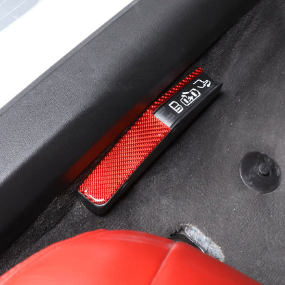 Red Soft Carbon Fiber Interior Decor Trim Kit Cover Set For Corvette C8 20-25 70