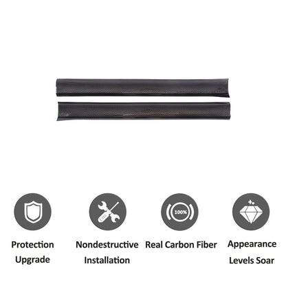 Real Carbon Fiber Built In Scuff Door Sill Bar Plate For Corvette C6 2005-13 9