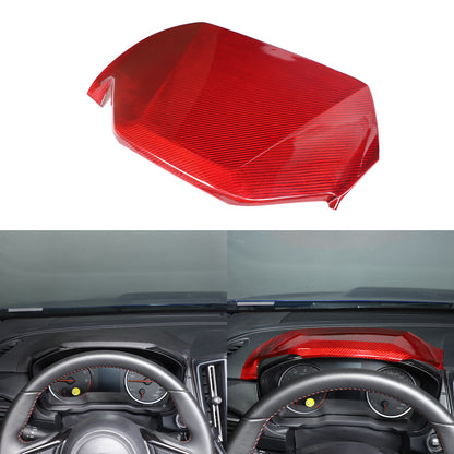 Red Real Carbon Fiber Dashboard Instrument Upper Trim For Subaru WRX VB 2022+ 6