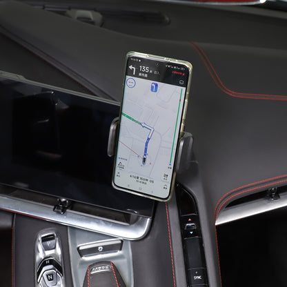 Center Console Interior Dashboard Phone Holder Mount Bracket For Corvette C8 20+ 35