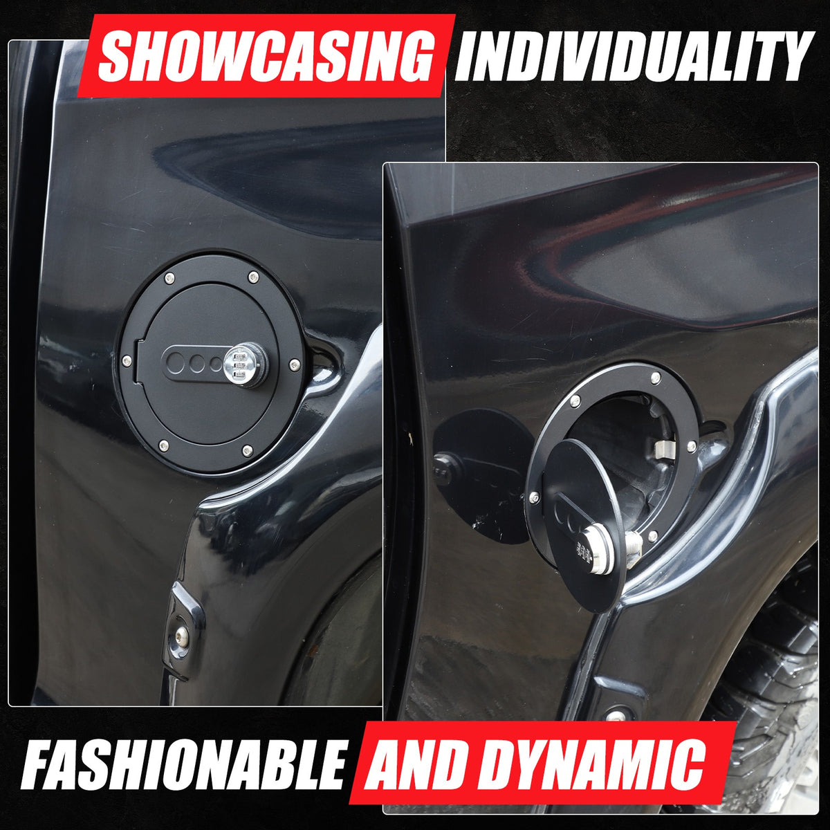 Fuel Cap Anti-Theft Lock Cover with Combination Lock For Toyota Tundra 2007-2021 8