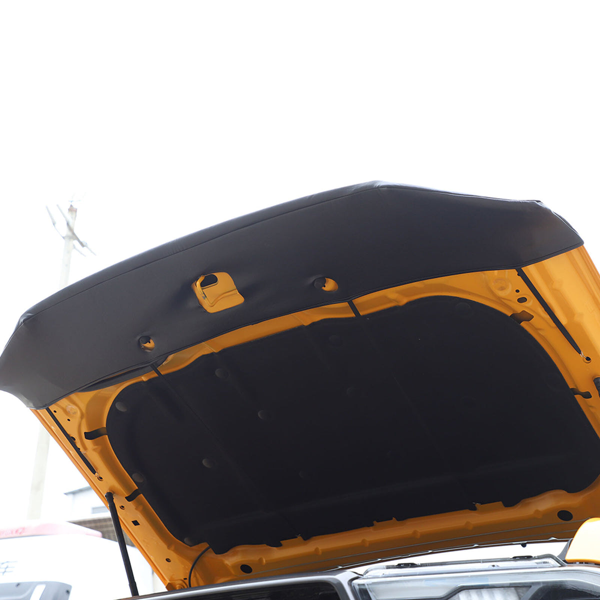 Front PU Leather Hood Cover Protector Bra Trim For Ford Ranger T9 2023-2024 2