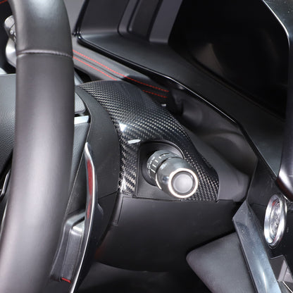 Real Carbon fiber Steering Wheel Upper & Lower Base Cover For Corvette C8 20-26 20