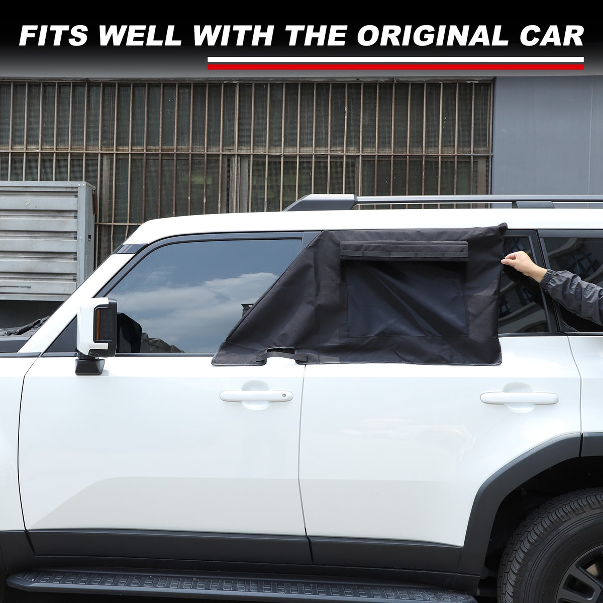 Front Window Vent Visor Sun Shade Cover For Toyota Land Cruiser Prado LC250 24+ 8