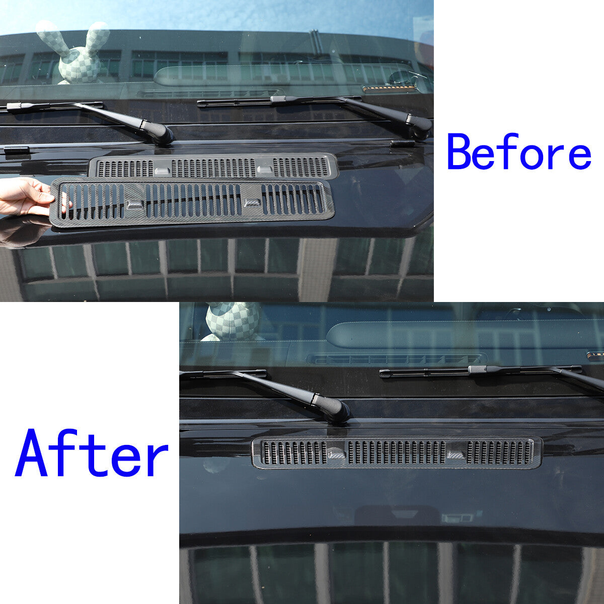 Real Carbon Fiber Hood Engine Air Vent Outlet Cover Trim For Benz G-Class 19-25 5