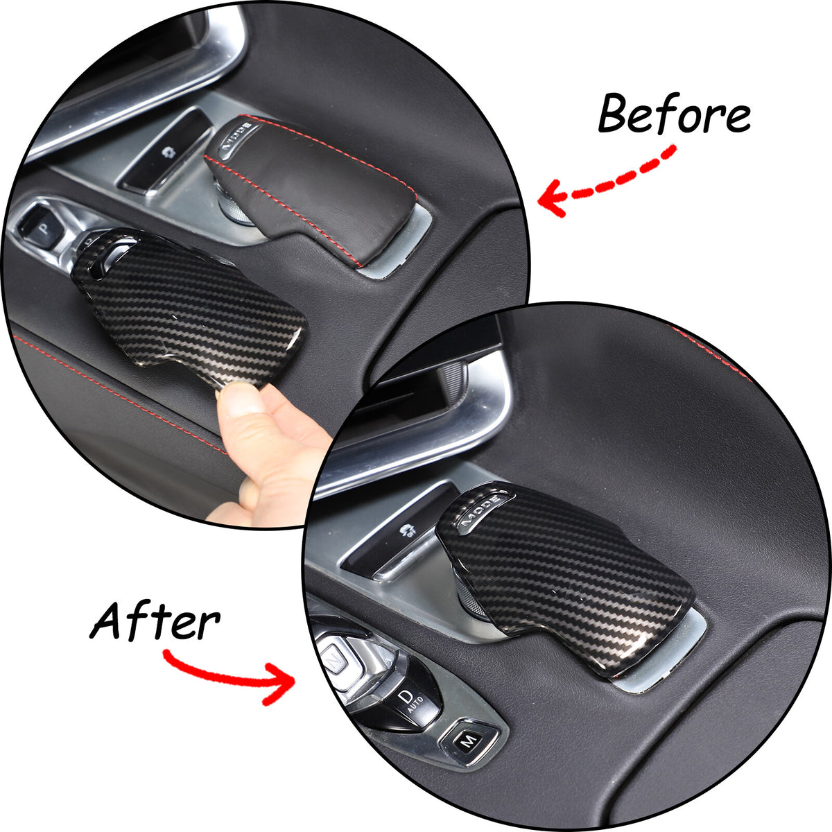 Carbon Fiber Style Center Console Panel Trim Cover Set Kit For Corvette C8 20+ 7