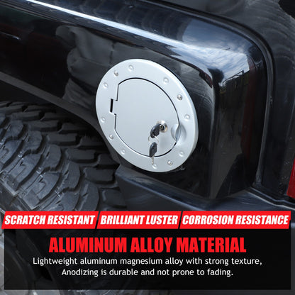 Silver Gas Cap Cover Fuel Filler Door Locking Anti-theft For Hummer H3 05-09 US 7