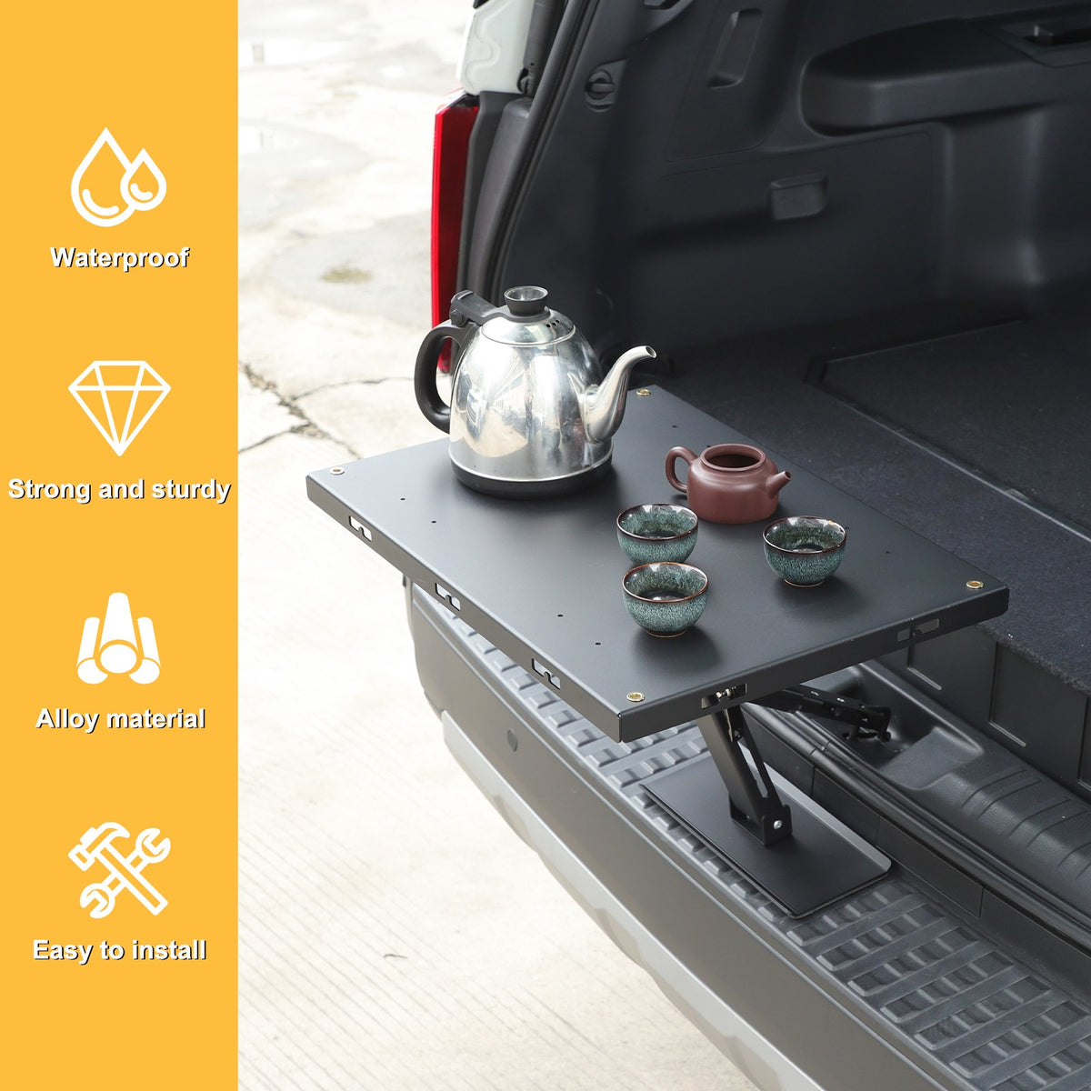 Car Camping Portable Trunk Lock Latch Table For Toyota LC250 Prado 2024+ 1