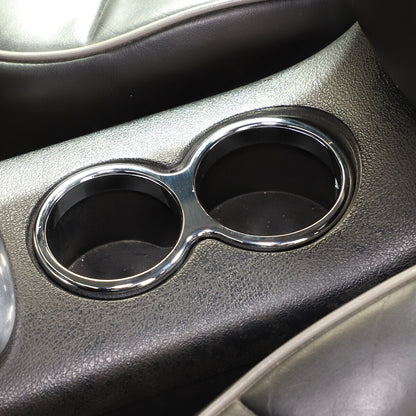 Silver Alloy Water Cup Holder Cover Trim Frame For Hummer H3 2005-09 10