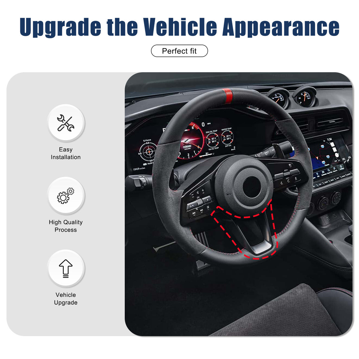 Real Carbon Fiber Steering Wheel U Type Cover Trim For Nissan Z RZ34 400Z 2023+ 6