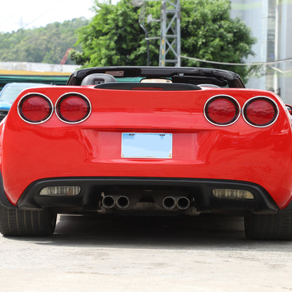 4Pcs Silver ABS Tail light Lamp trim ring Frame Bezel For Corvette C6 2005-13 US 13