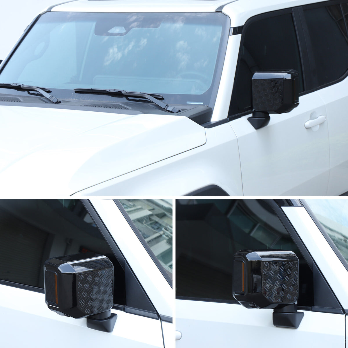 Glossy Black Rearview Mirror Trim For Toyota Land Cruiser Prado LC250 24+ US 22