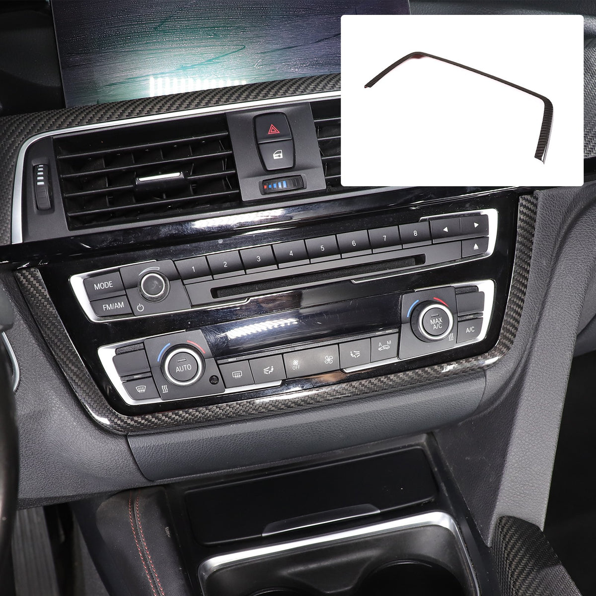 Real Carbon Fiber Center Trim For BMW 3/4 Series F30/F32/F80/F82 M3 M4 2014-19 17