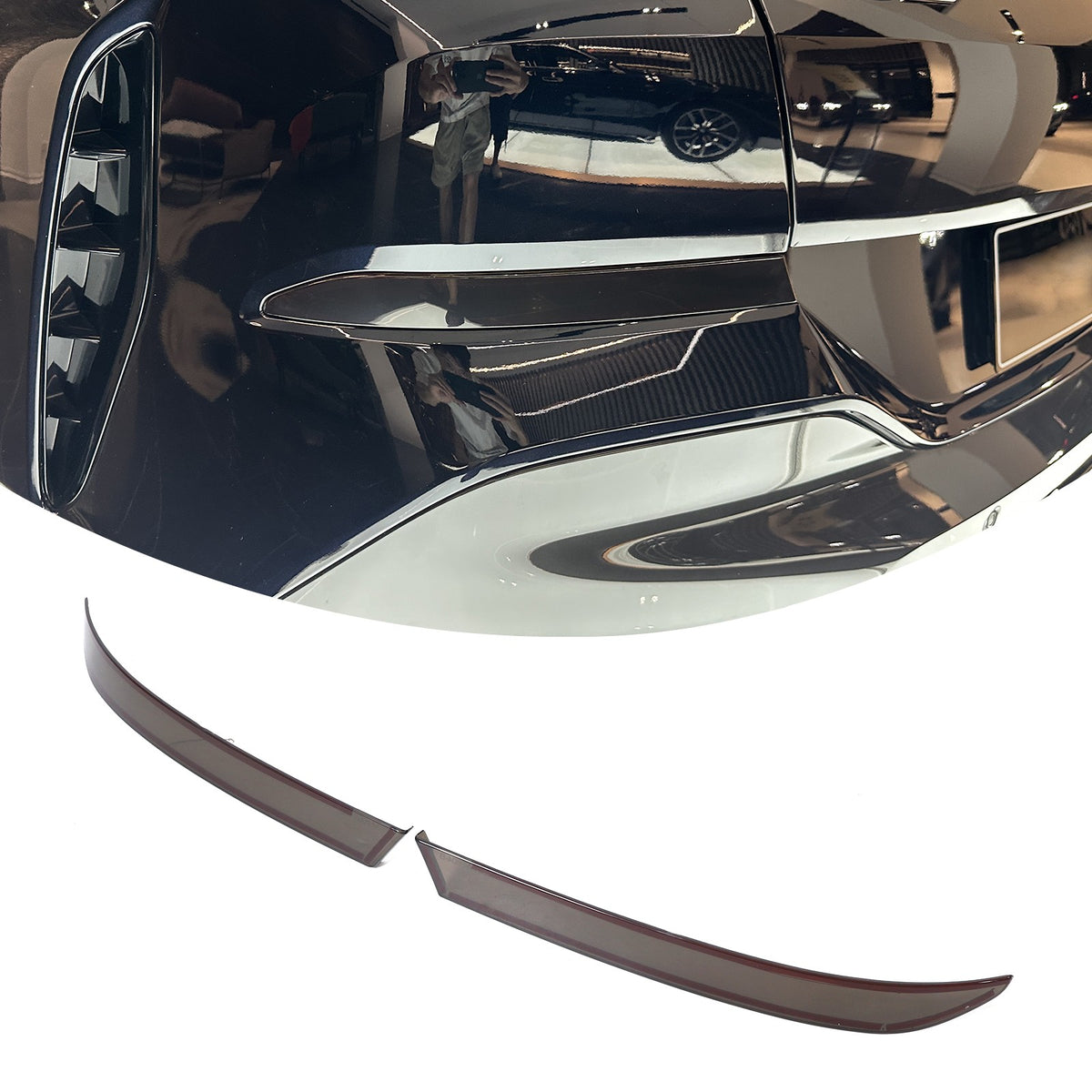 Smoked Rear Tail & Fog Light Guard Cover Trim Bezels For BMW X6 G06 2020-2026 US 16