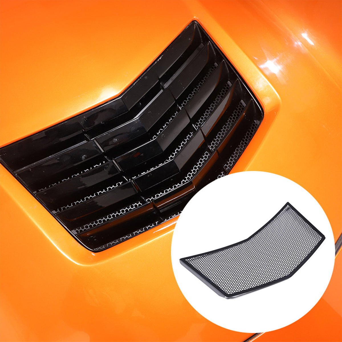 Metal Hood Air vent Prevent Clogging Grille Net Fit for Corvette C7 2014-2019 3
