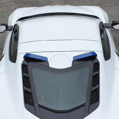 Blue Rear Windshield Spoiler Anti-wind Buffeting Deflector for Corvette C8 Coupe 22