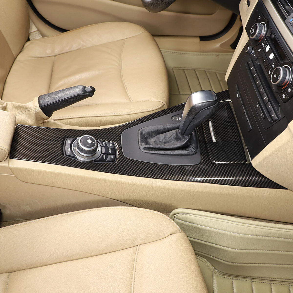 ABS Carbon Fiber Console Gear Shift Panel Trim For BMW 3-Series E90 08-12 US 9