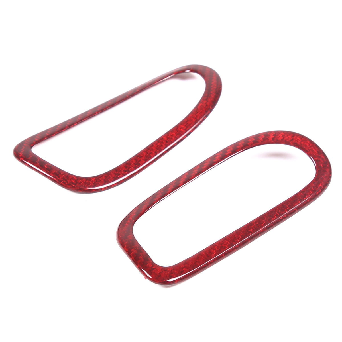 Red Carbon Fiber Interior A-pillar Speaker Frame Trim For Corvette C6 2005-2013 9