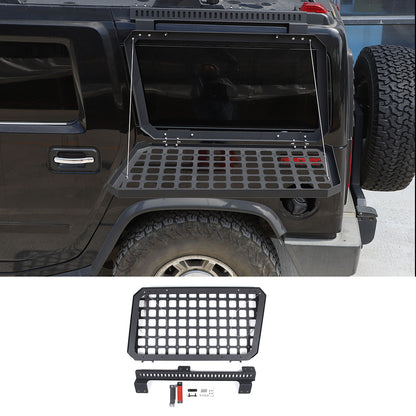 Alloy Rear Roof Climbing Ladder Rack Window Molle Panel For Hummer H2 2003-09 18