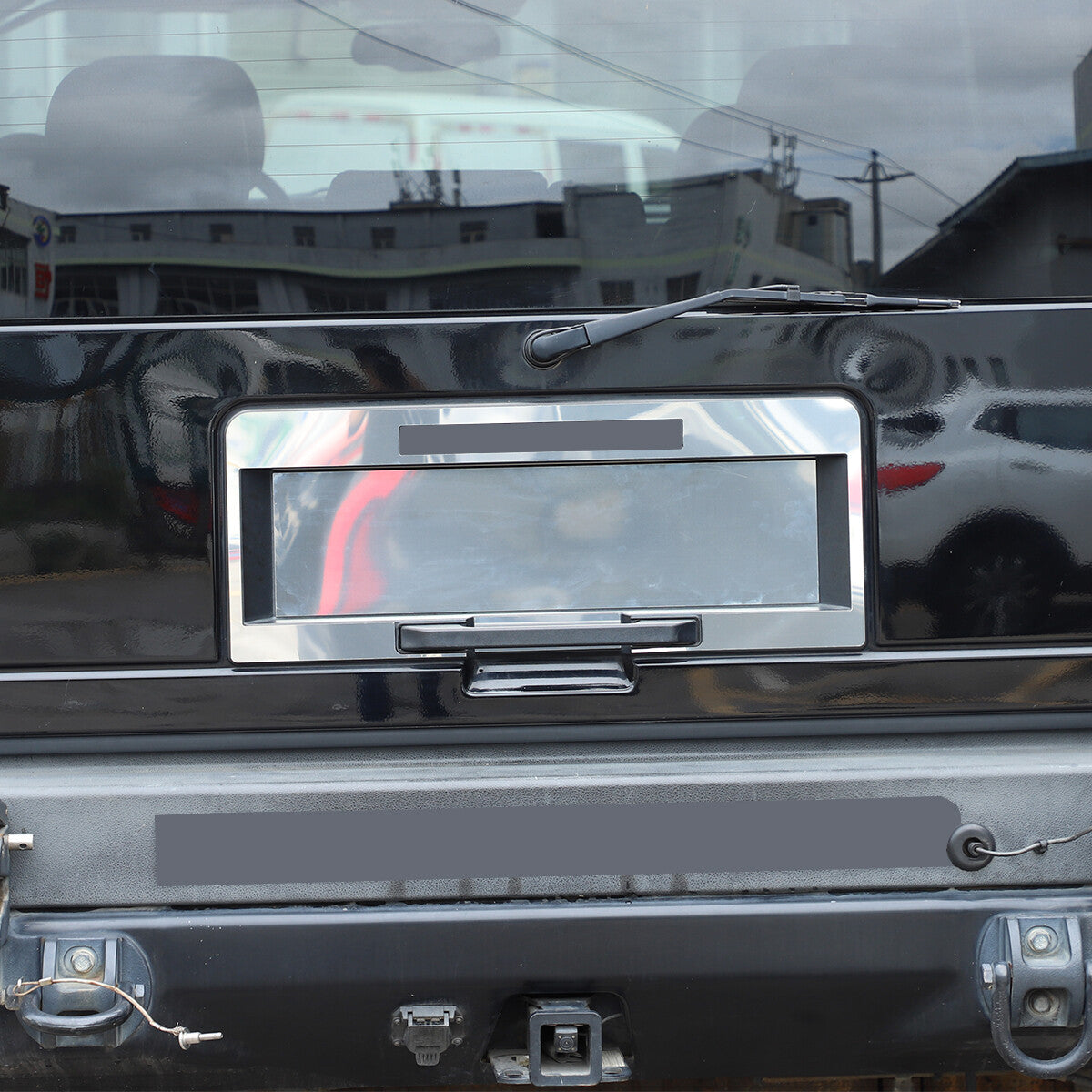 Steel Exterior Rear License Plate Frame Trim Cover For Hummer H2 2003-2009 12