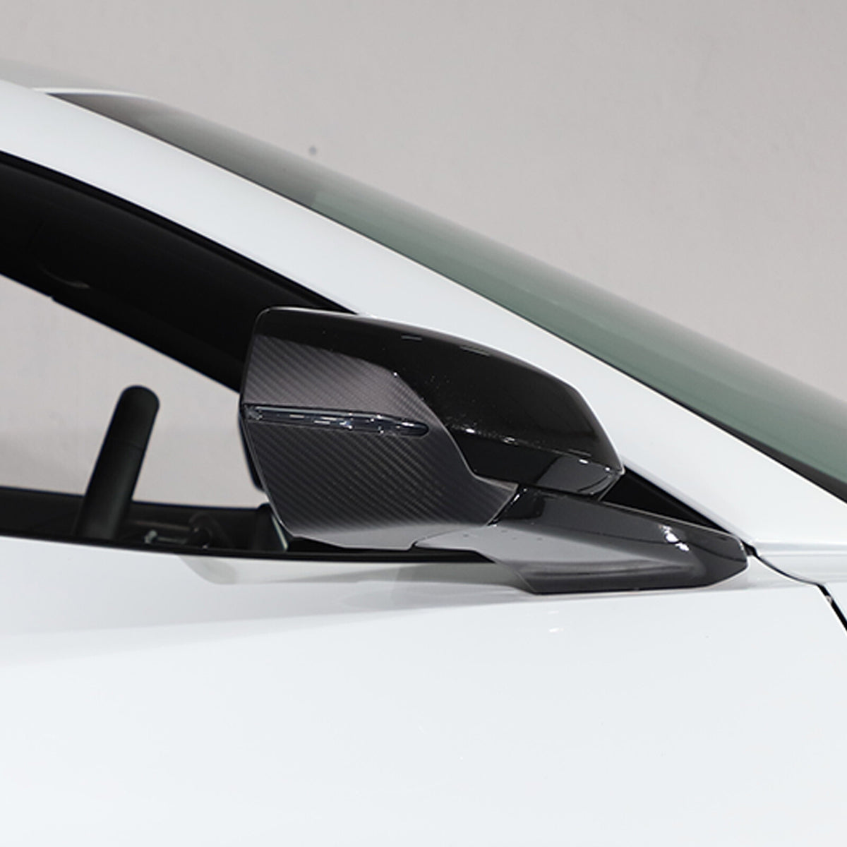 For C8 Corvette Z51 Z06 20-26 Matte Carbon Fiber Side Mirror Cover Lower Base 15