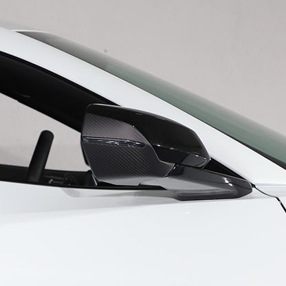 For C8 Corvette Z51 Z06 20-26 Matte Carbon Fiber Side Mirror Cover Lower Base 15