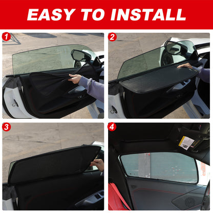 Car Front Window Screen Sun Shade Mesh Cover For Corvette C8 2020-26 US 16