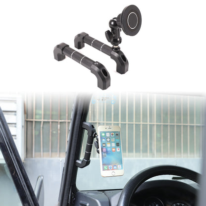 Replace Black A-Pillar Handle W/ Phone Mount For LR Defender L316 2004-2018 1