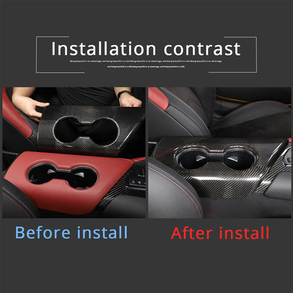 Armrest Box Cover Center Console Carbon Fiber PatternFor Toyota Supra 19-24 8