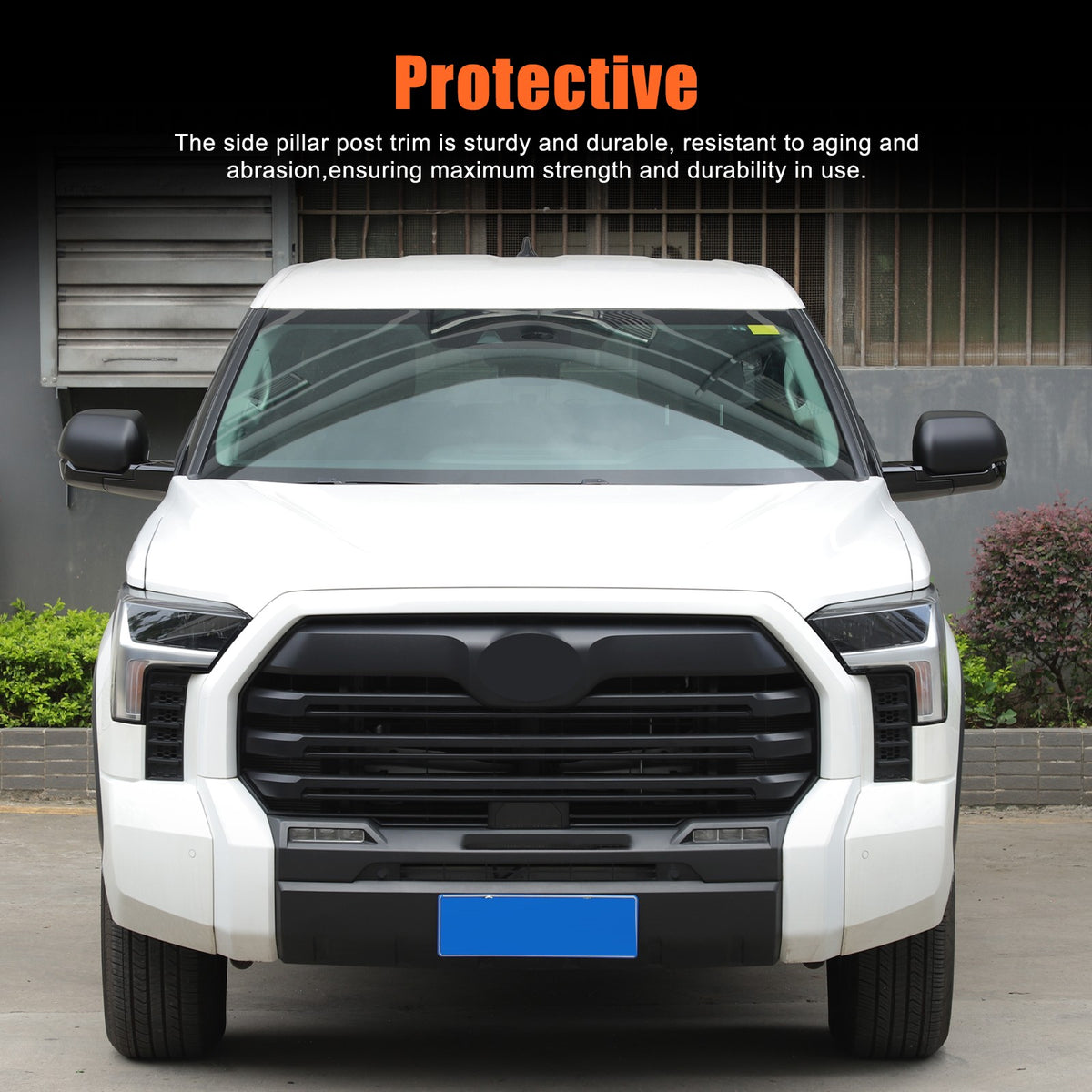 Matte Black Exterior Rearview Mirror Cover Trim For Toyota Tundra/Sequoia 2022+ 4