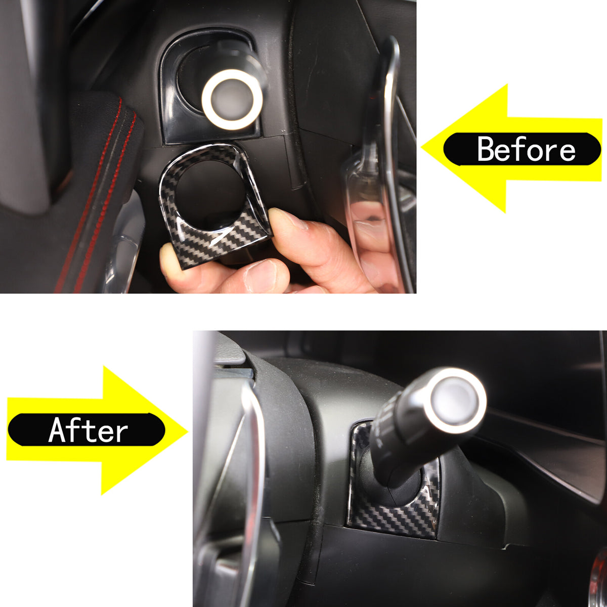 Carbon Fiber ABS Interior Full Decor Cover Trim Kit For Corvette C8 2020-2025 - Styles 26-30 46