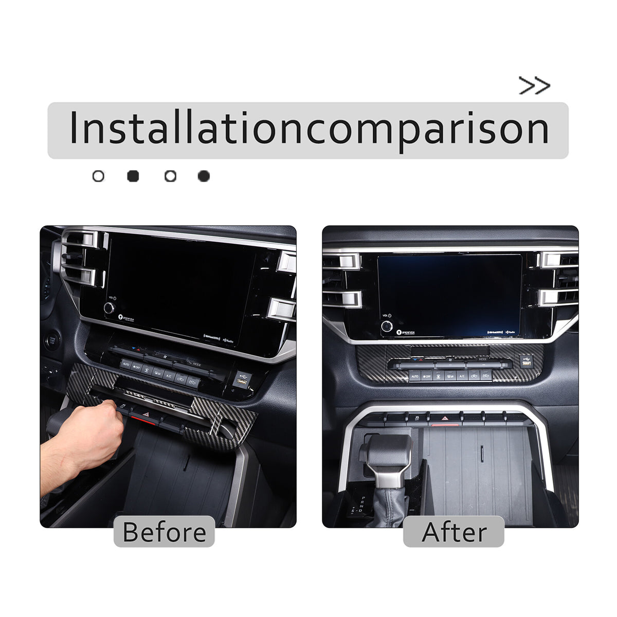 ABS Carbon Fiber Interior Set Cover Trim Kit For Toyota Tundra Sequoia SR 22+ - Styles 1-5 57