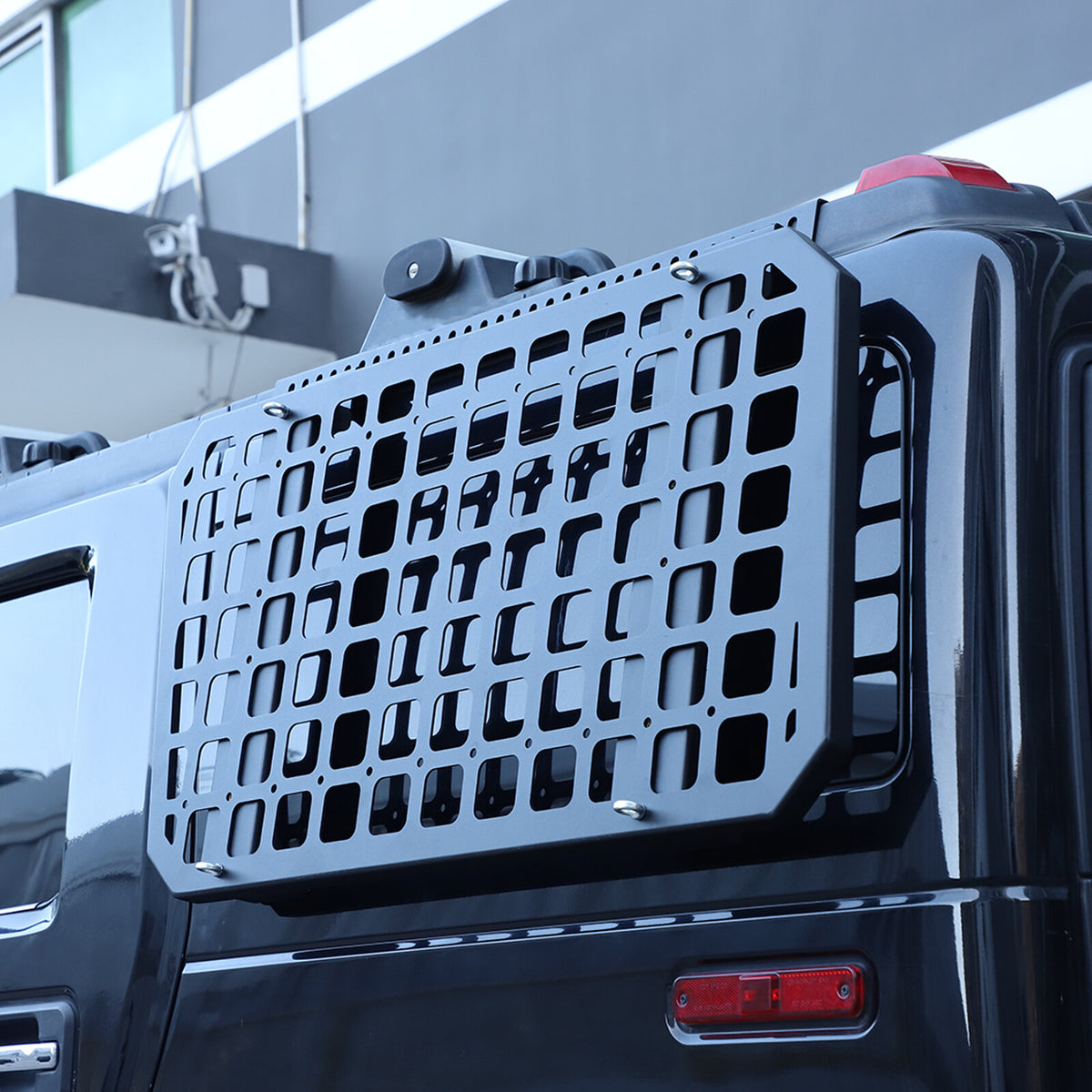 Alloy Rear Roof Climbing Ladder Rack Window Molle Panel For Hummer H2 2003-09 43