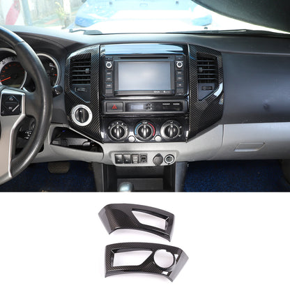 Carbon Fiber Color Central Control Full Frame Trim Set For Toyota Tacoma 2011-15 9