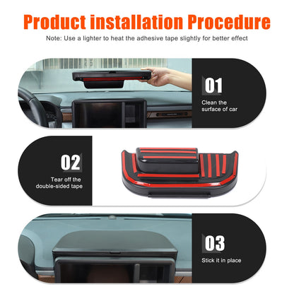 ABS Navigation Screen Rear Storage Box With Lid For Ford Maverick 2022+ US 18