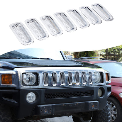 ABS Silver Front Grille Insect Screen Cover For Hummer H3 2005-2009 1